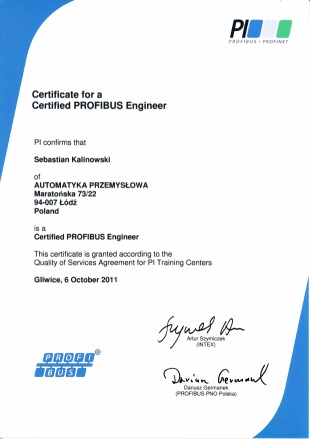 Certyfikowany Inynier Profibus